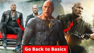 Dwayne Johnson in Black Adam, Jumanji, and Hobbs and Shaw (Image via Sportskeeda)